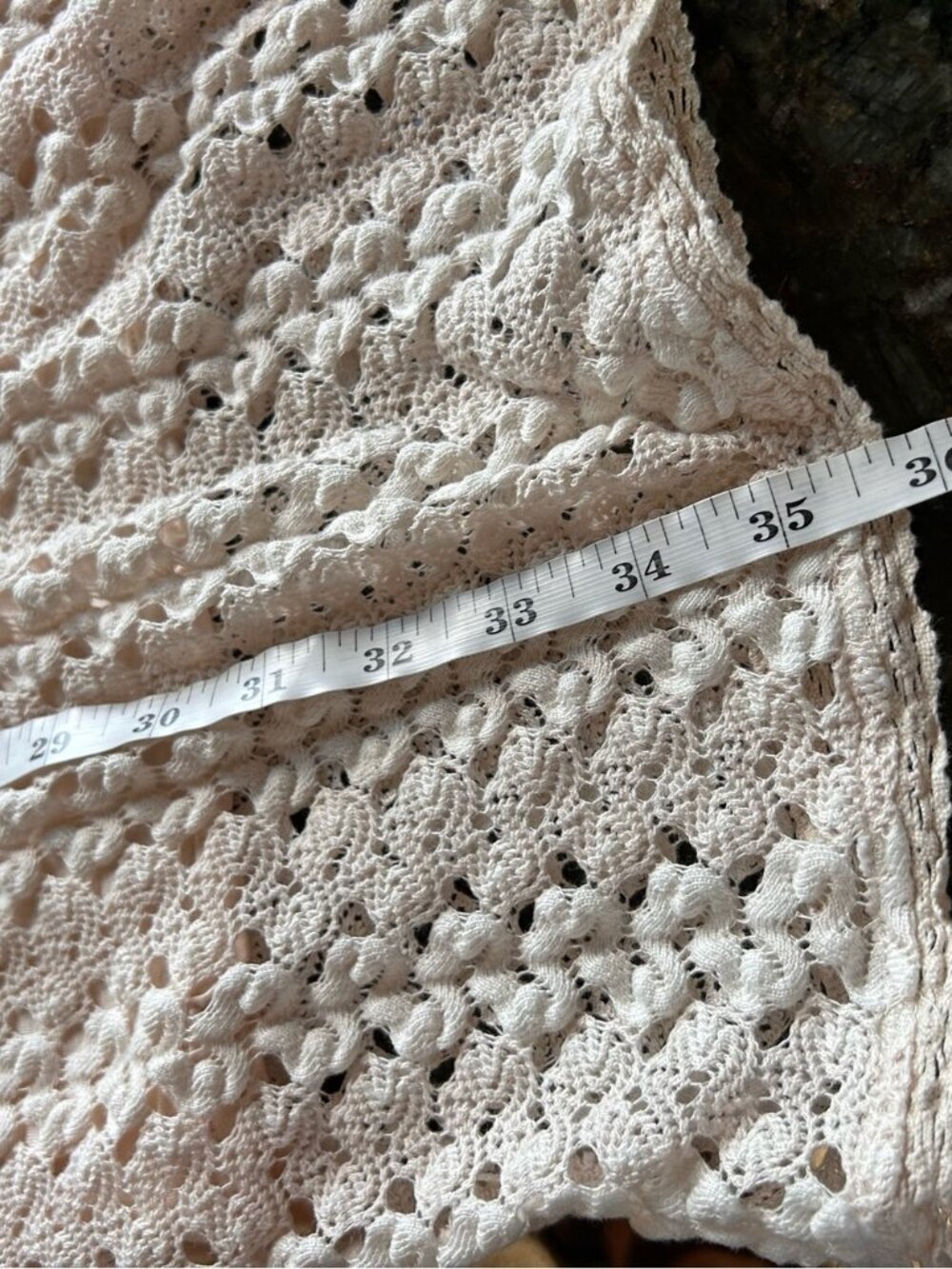 Free People Cream Crocheted BodyCon Mini Dress. Lined. Boho. Coastal cowgirl. M - Picture 4 of 5